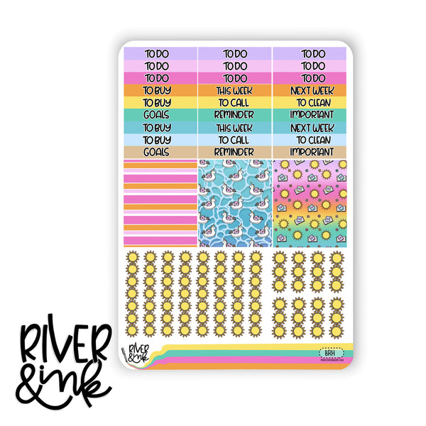 Beach Read | Vertical Stickers Kit Planner Stickers