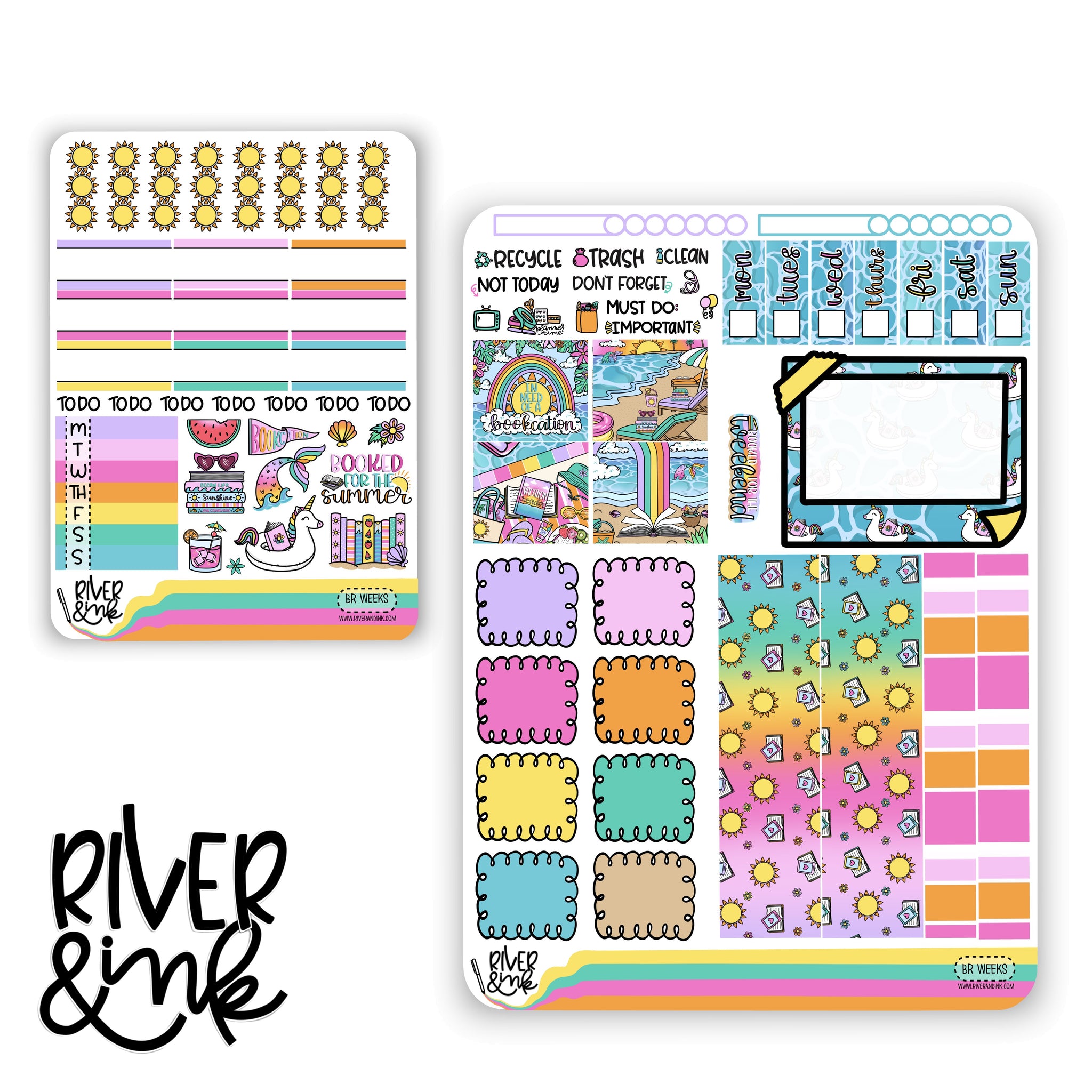 Beach Read | Hobonichi Weeks Sticker Kit Planner Stickers