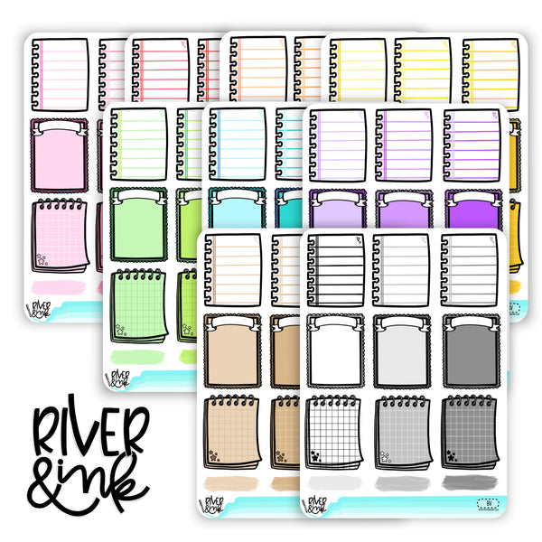 Variety Rainbow Full Boxes | Hand Drawn Planner Stickers