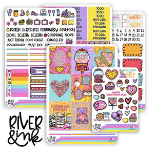 Cheesy Love | Vertical Stickers Kit Planner Stickers