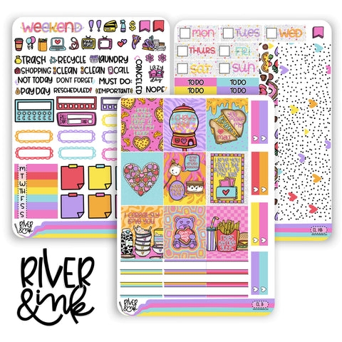 Cheesy Love | Hobonichi Cousin Planner Stickers Kit