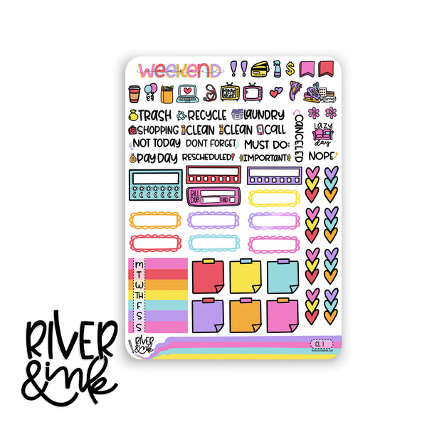 Cheesy Love | Hobonichi Cousin Planner Stickers Kit