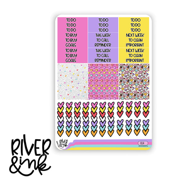 Cheesy Love | Vertical Stickers Kit Planner Stickers