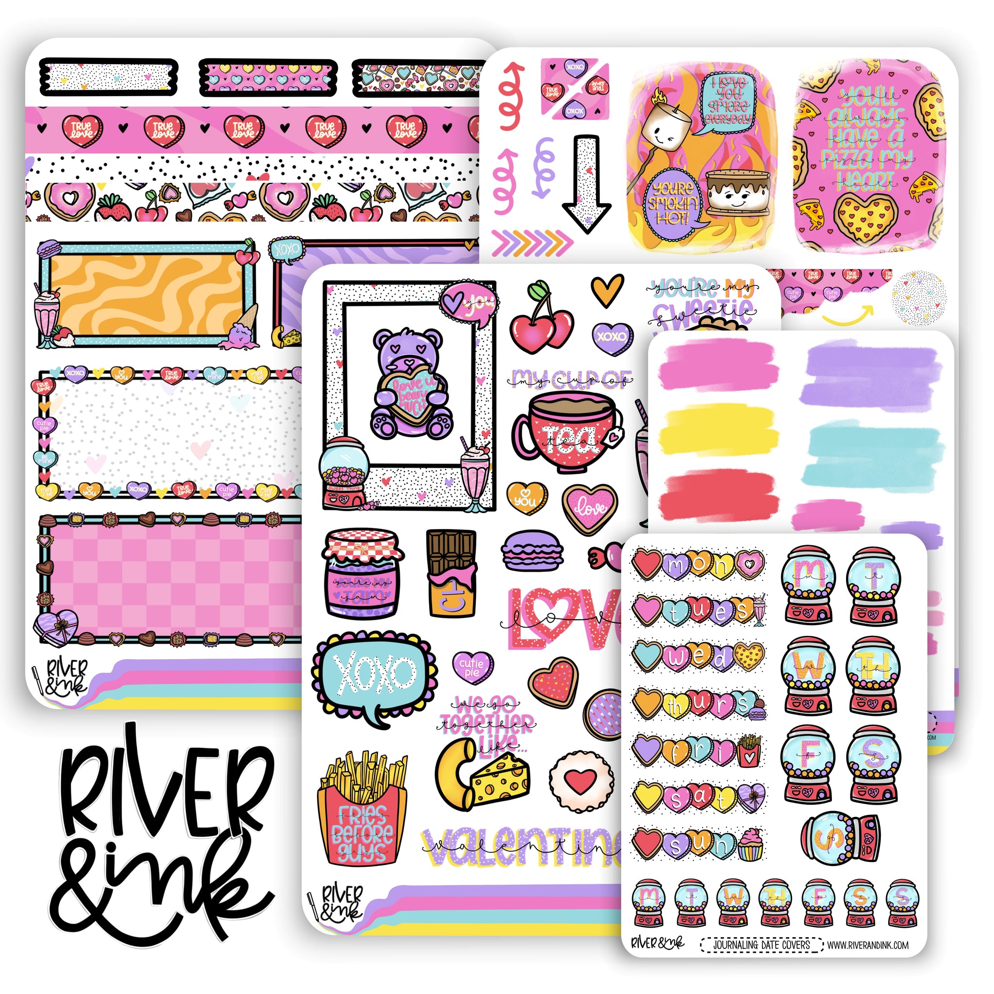 Cheesy Love | Journaling Stickers Kit