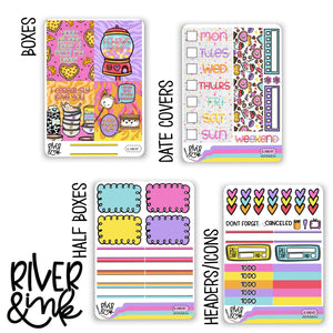 Cheesy Love | Mini Weekly Planner Stickers Kit