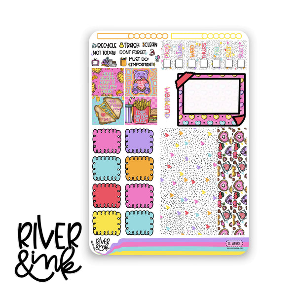 Cheesy Love | Hobonichi Weeks Sticker Kit Planner Stickers