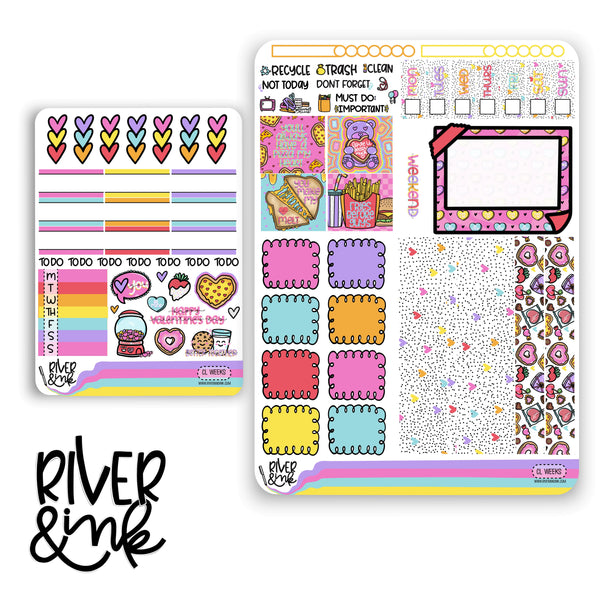 Cheesy Love | Hobonichi Weeks Sticker Kit Planner Stickers