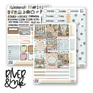 Comfy Snow Day | Hobonichi Cousin Planner Stickers Kit