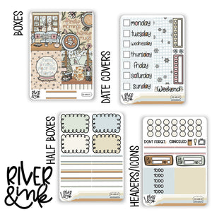 Comfy Snow Day | Mini Weekly Planner Stickers Kit