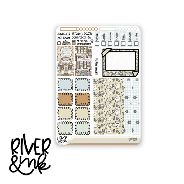 Comfy Snow Day | Hobonichi Weeks Sticker Kit Planner Stickers