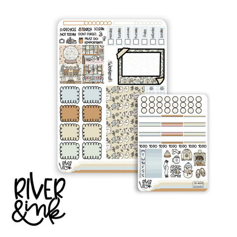 Comfy Snow Day | Hobonichi Weeks Sticker Kit Planner Stickers