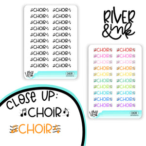 Choir | Hand Lettered Planner Stickers