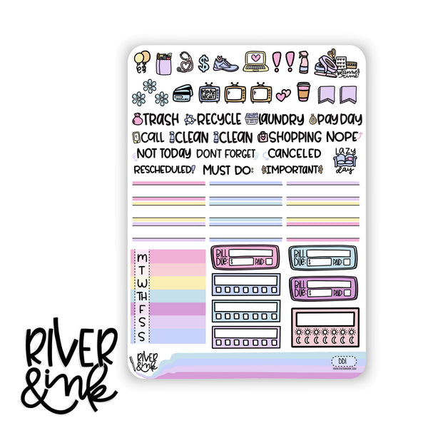 Daydreamer | Vertical Stickers Kit Planner Stickers
