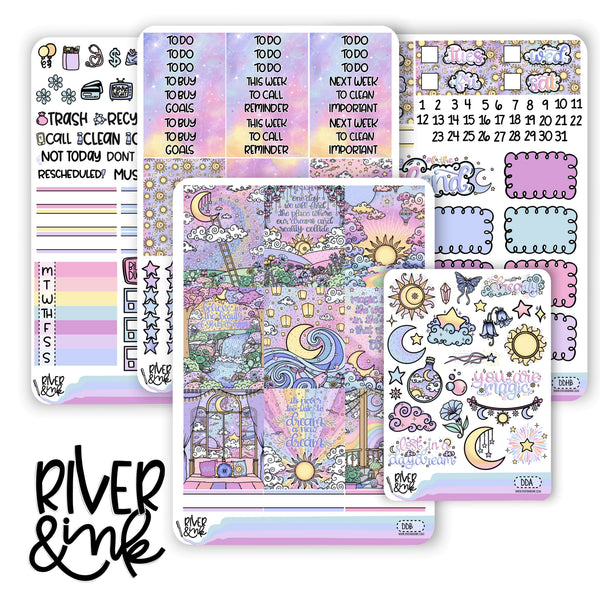 Daydreamer | Vertical Stickers Kit Planner Stickers
