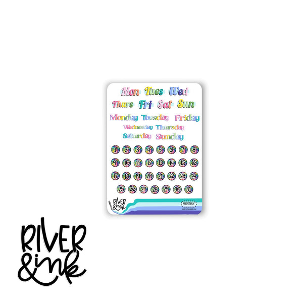 WCP Dive Into Planning January | Monthly Sticker Kit Planner Stickers
