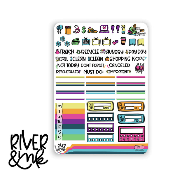 Endless Summer | Vertical Stickers Kit Planner Stickers