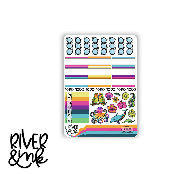 Endless Summer | Hobonichi Weeks Sticker Kit Planner Stickers