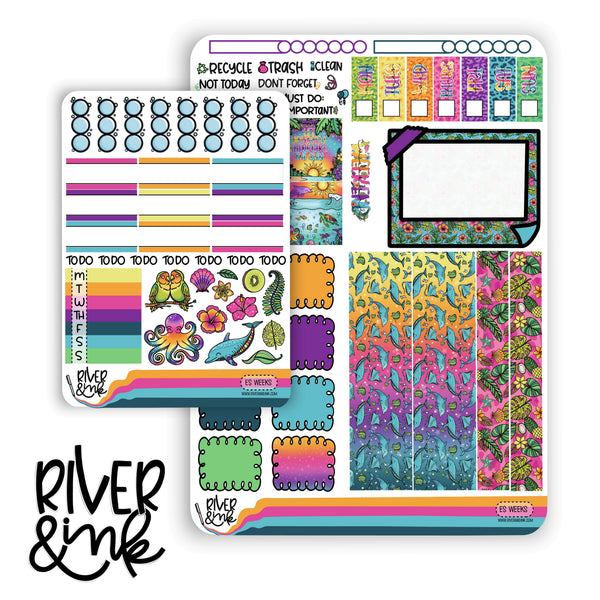 Endless Summer | Hobonichi Weeks Sticker Kit Planner Stickers