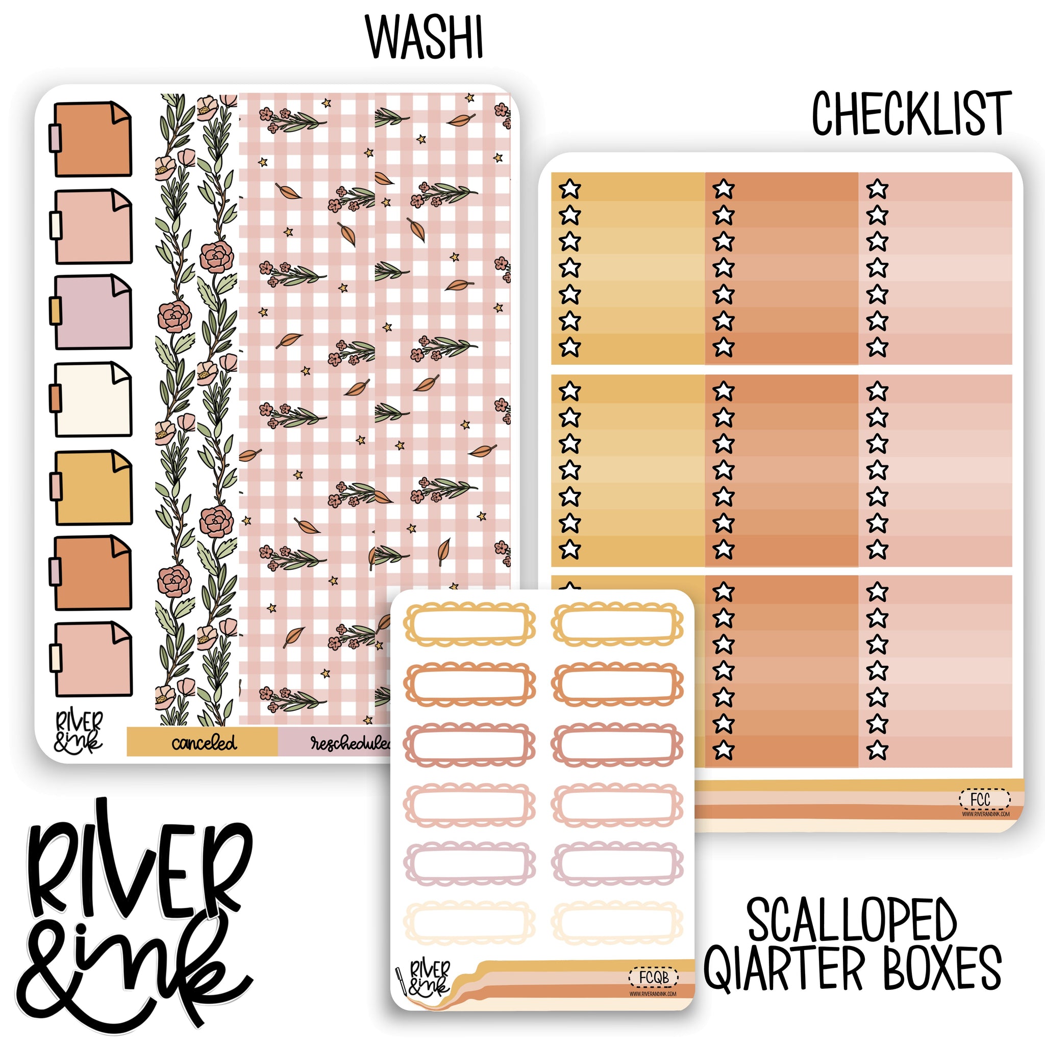 Fall Cottage | Weekly Vertical Planner Stickers Kit Add Ons