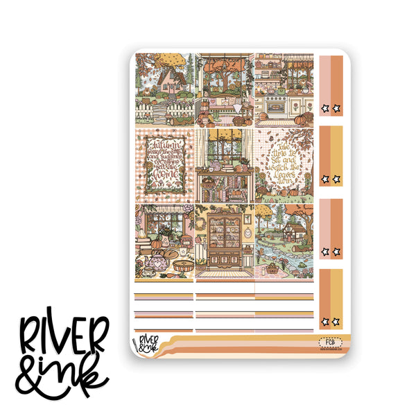Fall Cottage | Hobonichi Cousin Planner Stickers Kit