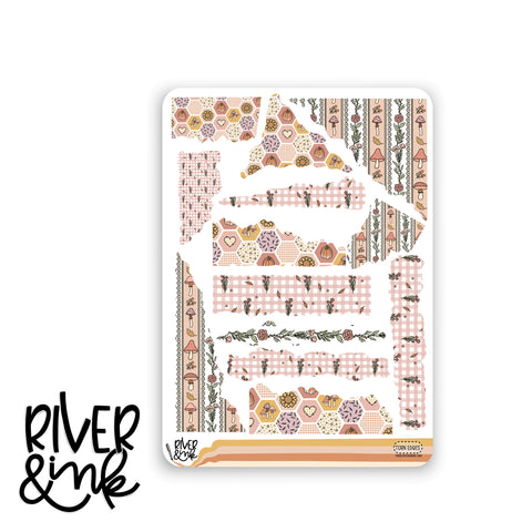 Fall Cottage Torn Edges Journaling Deco | Hand Drawn Planner Stickers
