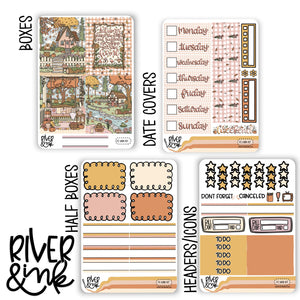 Fall Cottage | Mini Weekly Planner Stickers Kit