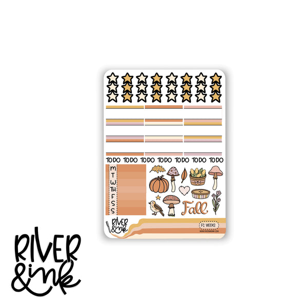 Fall Cottage | Hobonichi Weeks Sticker Kit Planner Stickers