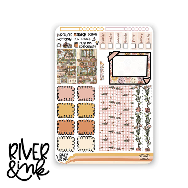 Fall Cottage | Hobonichi Weeks Sticker Kit Planner Stickers