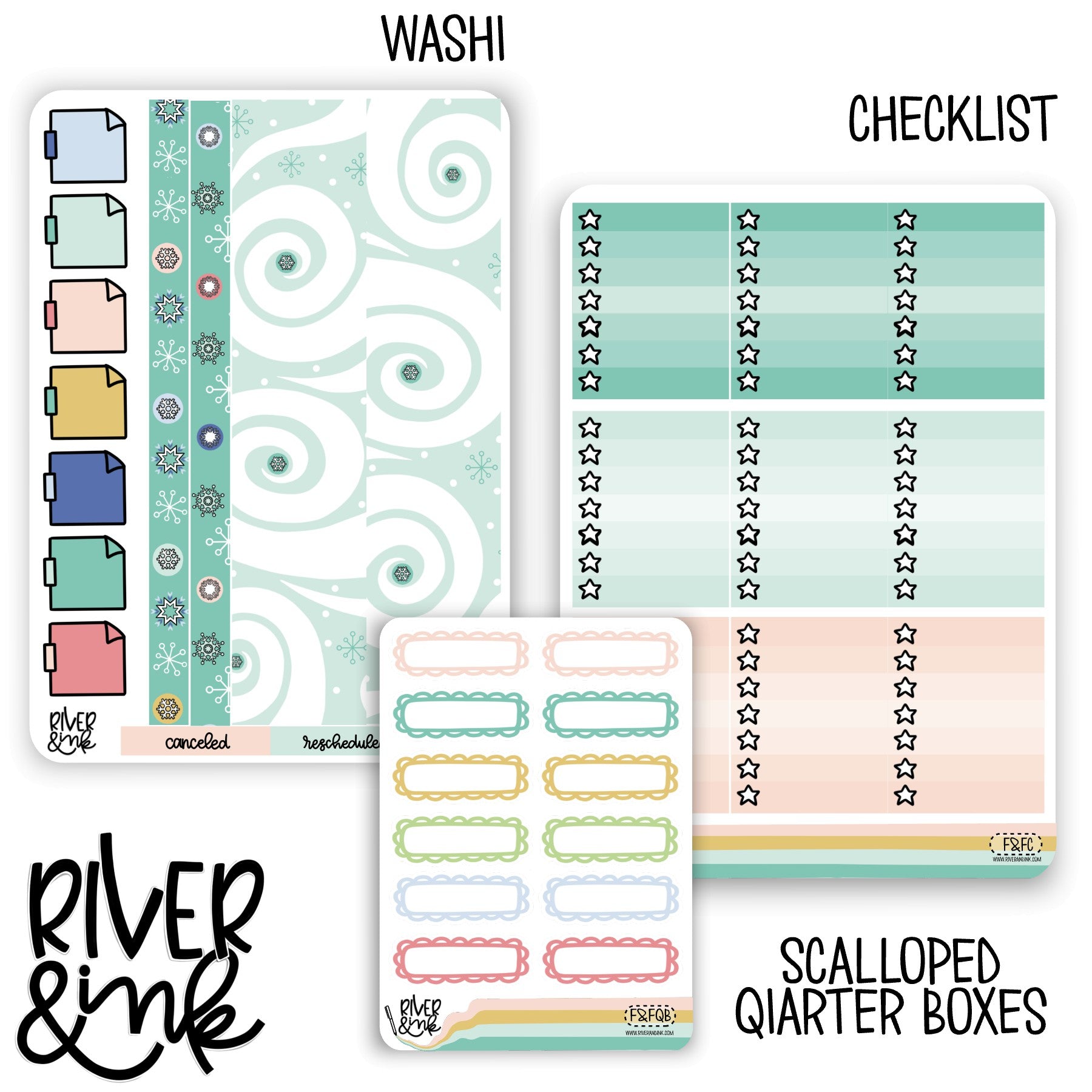 Frost & Flurries | Weekly Vertical Planner Stickers Kit Add Ons