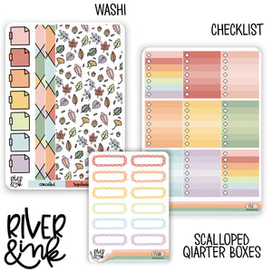 Falling Leaves | Weekly Vertical Planner Stickers Kit Add Ons