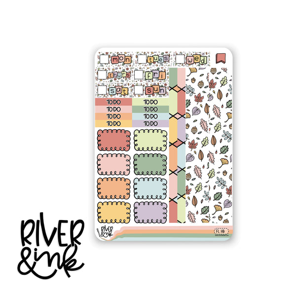 Falling Leaves | Hobonichi Cousin Planner Stickers Kit