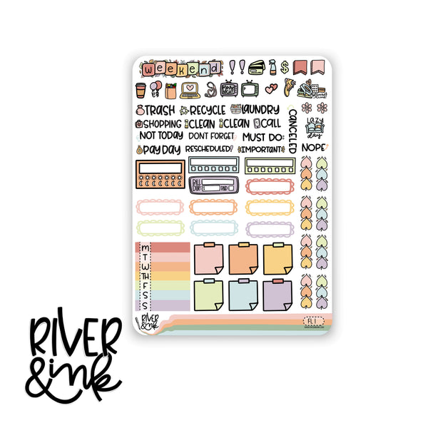 Falling Leaves | Hobonichi Cousin Planner Stickers Kit