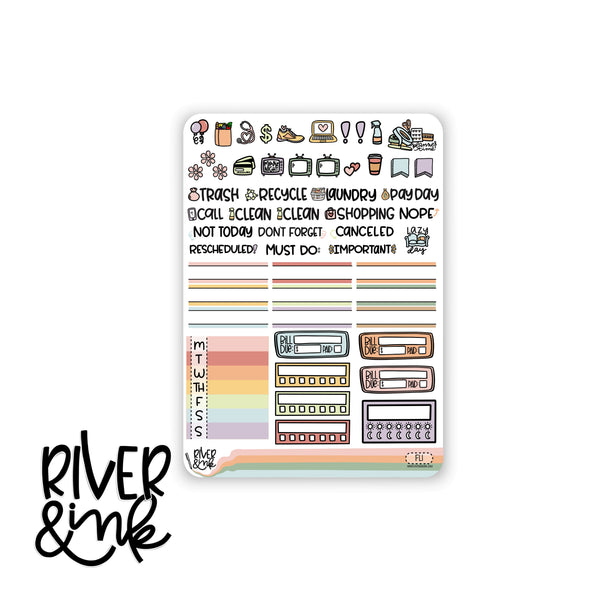 Falling Leaves | Vertical Stickers Kit Planner Stickers