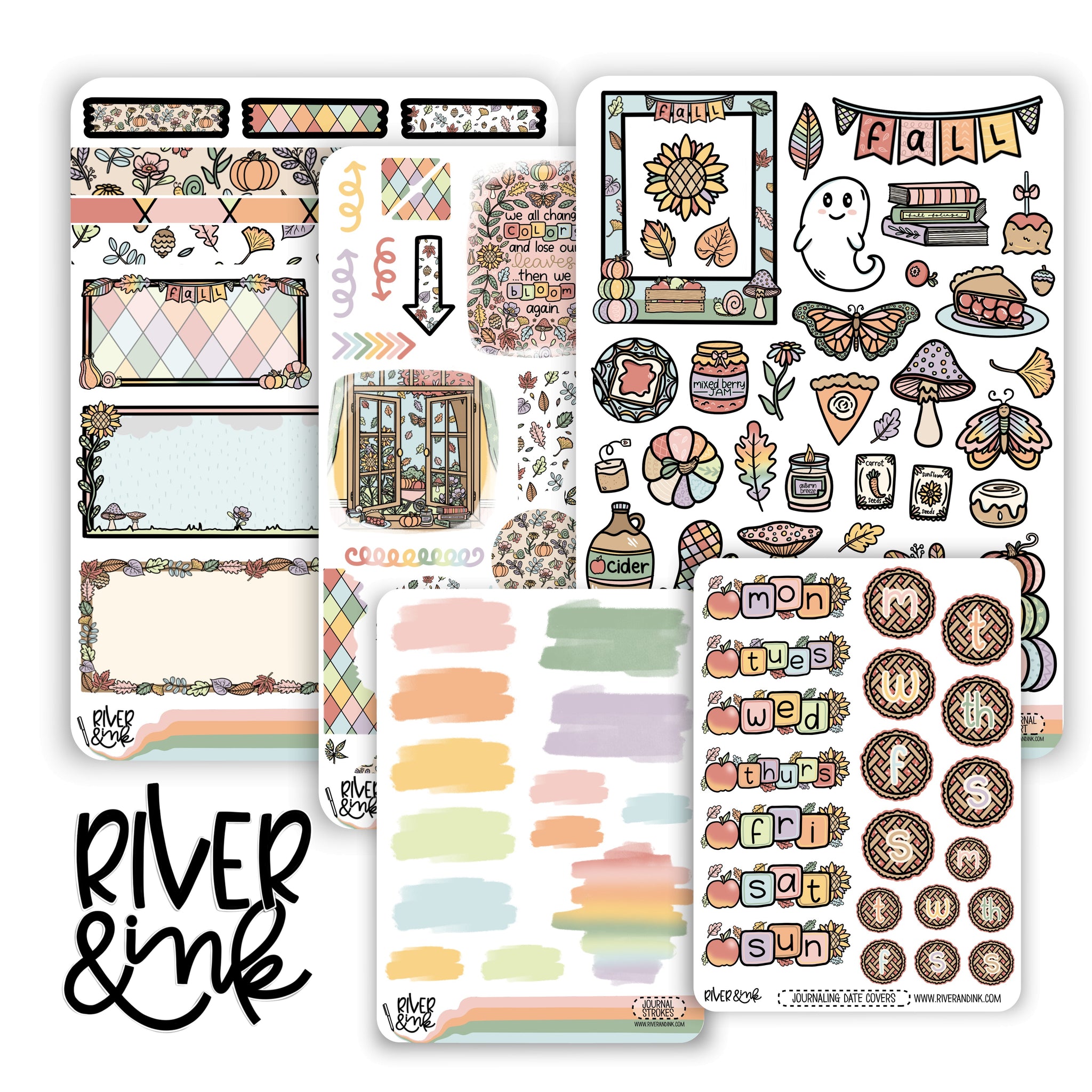 Falling Leaves | Journaling Stickers Kit