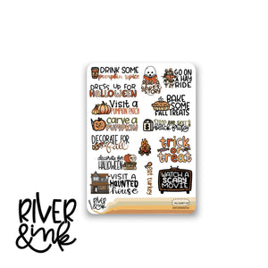 Fall Bucket List | Hand Lettered Planner Stickers