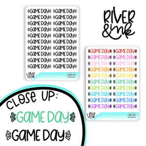 Game Day | Hand Lettered Planner Stickers