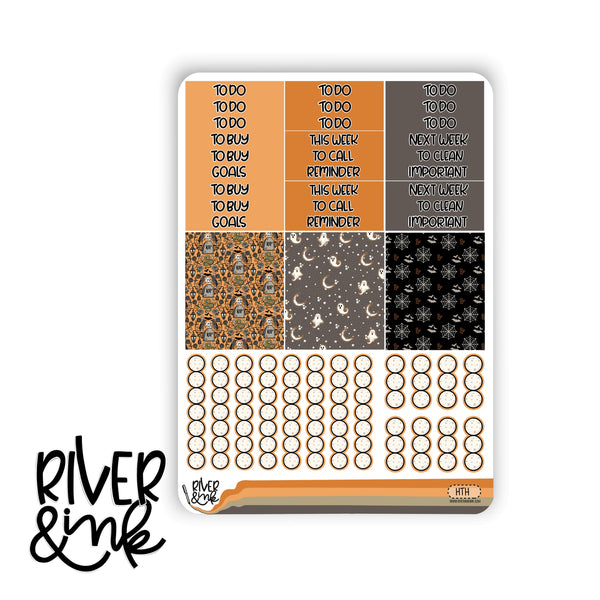 Halloween Town | Vertical Stickers Kit Planner Stickers