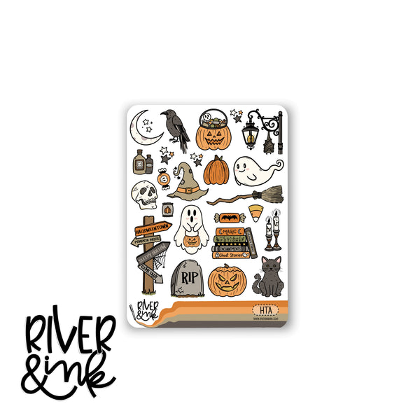 Halloween Town | Vertical Stickers Kit Planner Stickers