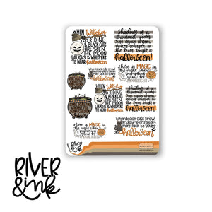 Halloween Quotes 2 | Hand Lettered Planner Stickers