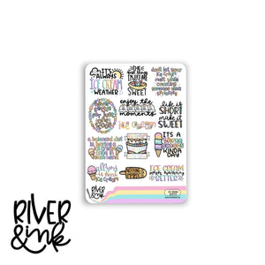Ice Cream Sweets Quotes | Hand Lettered Planner Stickers