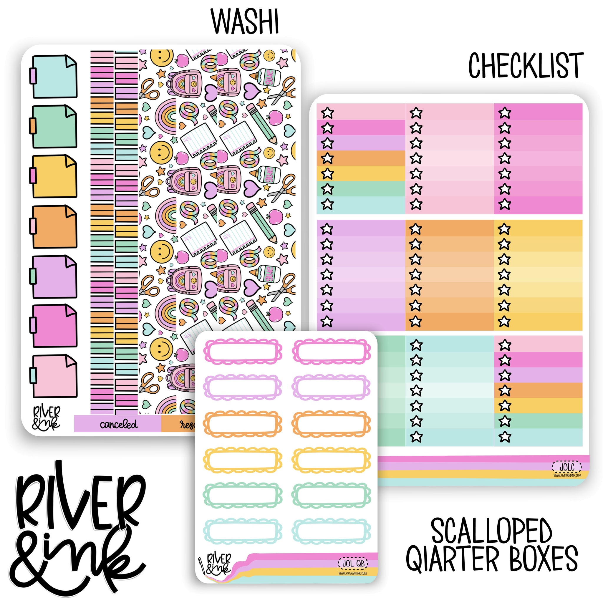 Joy of Learning | Weekly Vertical Planner Stickers Kit Add Ons