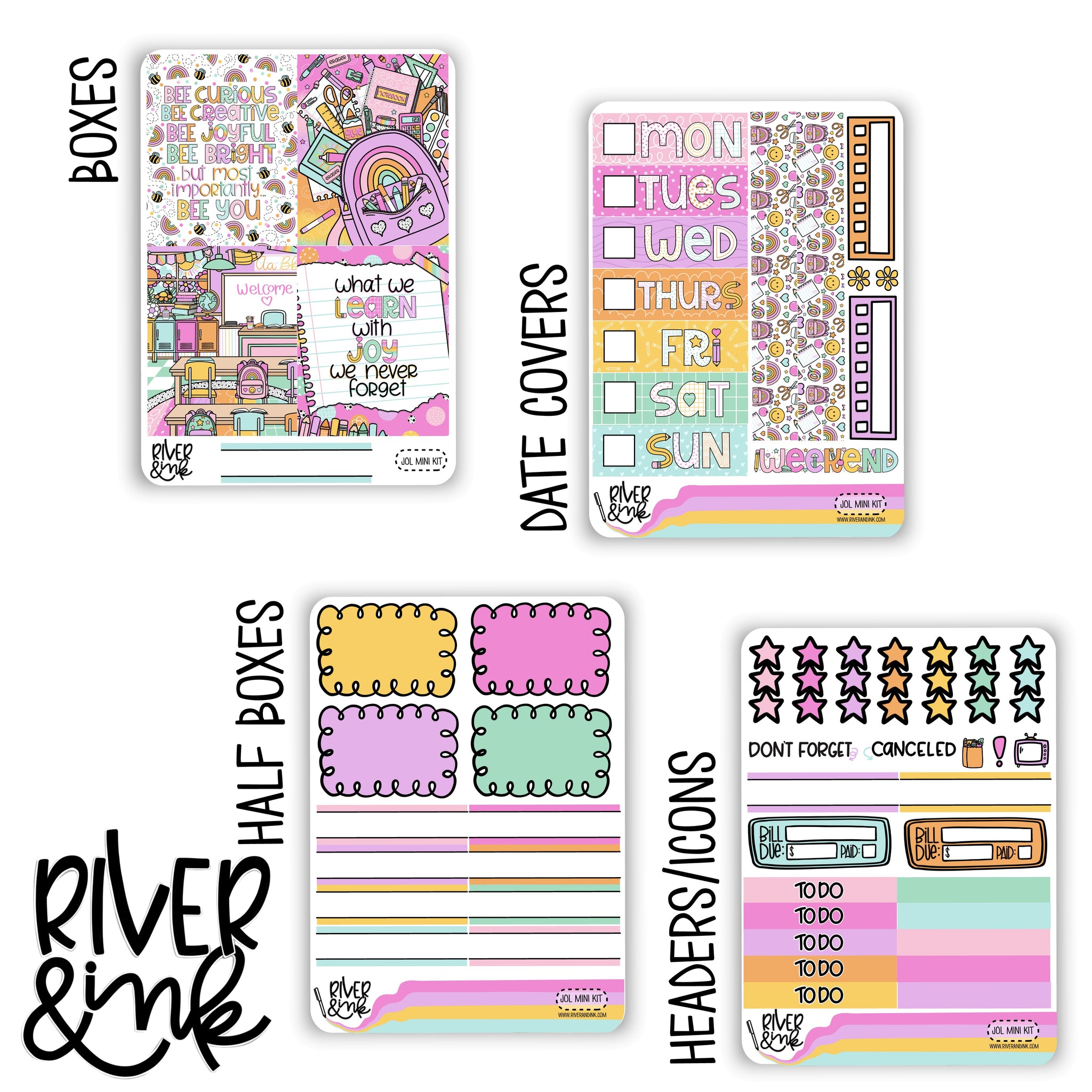 Joy of Learning | Mini Weekly Planner Stickers Kit