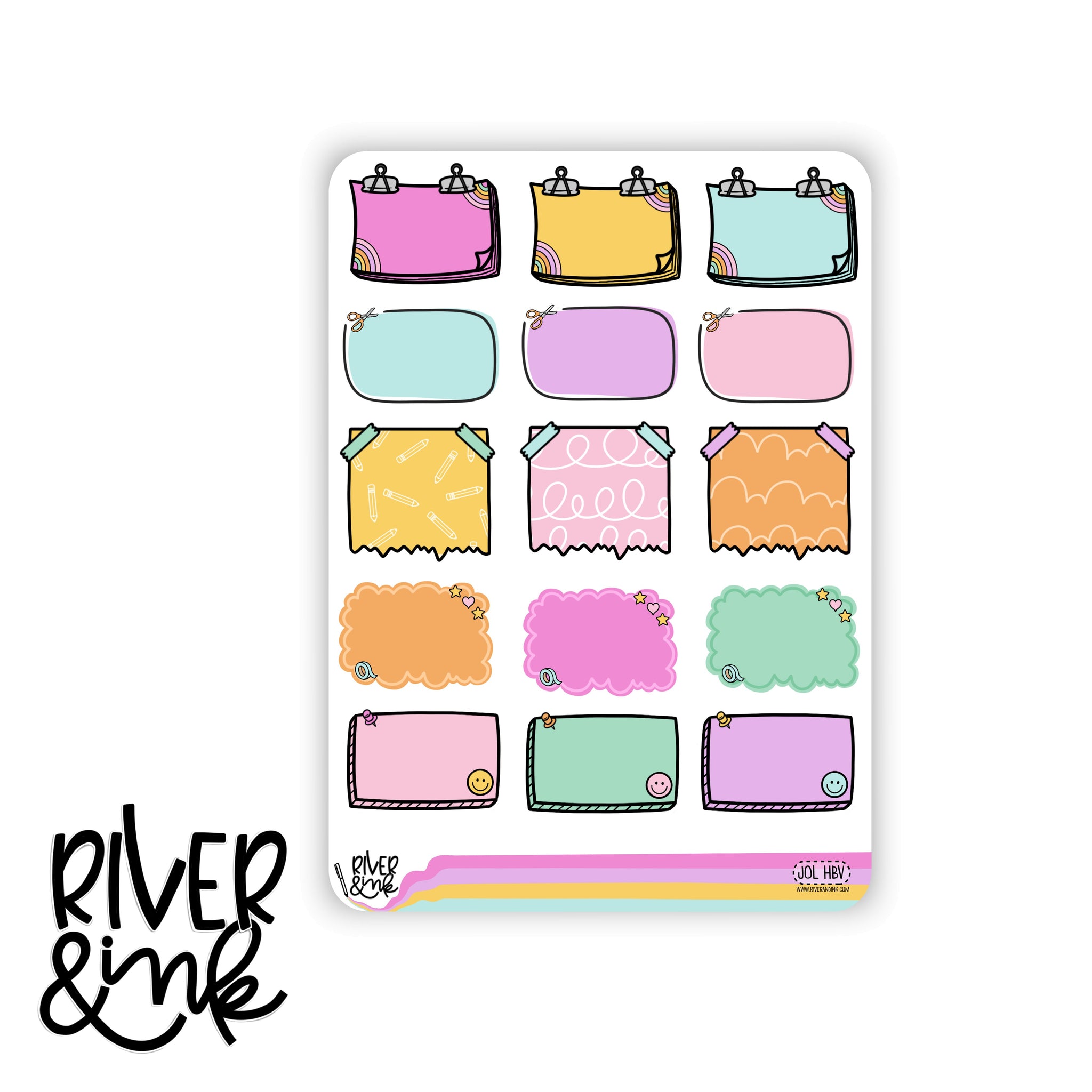 Joy of Learning Variety Half Boxes | Hand Drawn Planner Stickers