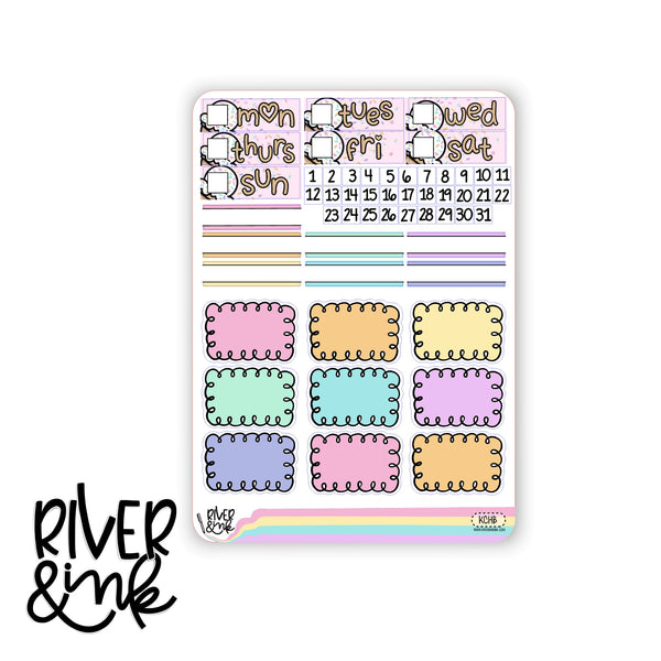 Keep Cool Ice Cream | Vertical Stickers Kit Planner Stickers