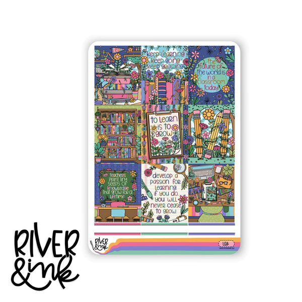 Learn and Grow | Vertical Stickers Kit Planner Stickers