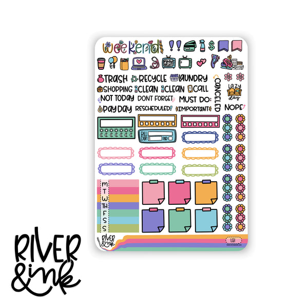 Learn and Grow | Hobonichi Cousin Planner Stickers Kit