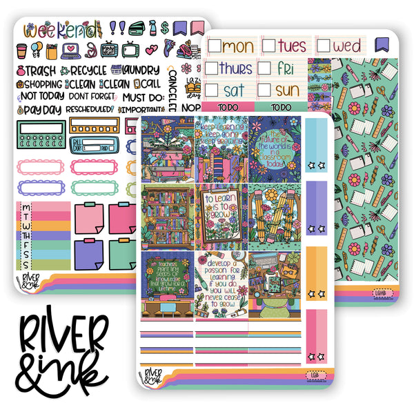 Learn and Grow | Hobonichi Cousin Planner Stickers Kit