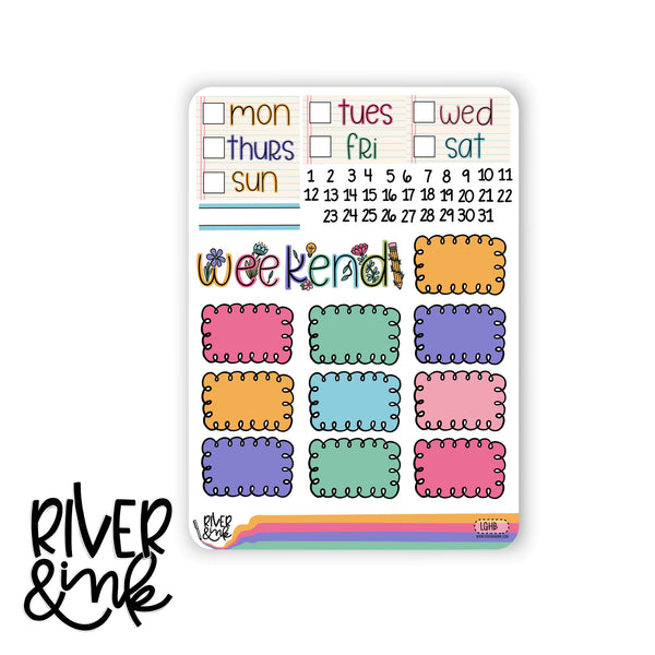 Learn and Grow | Vertical Stickers Kit Planner Stickers