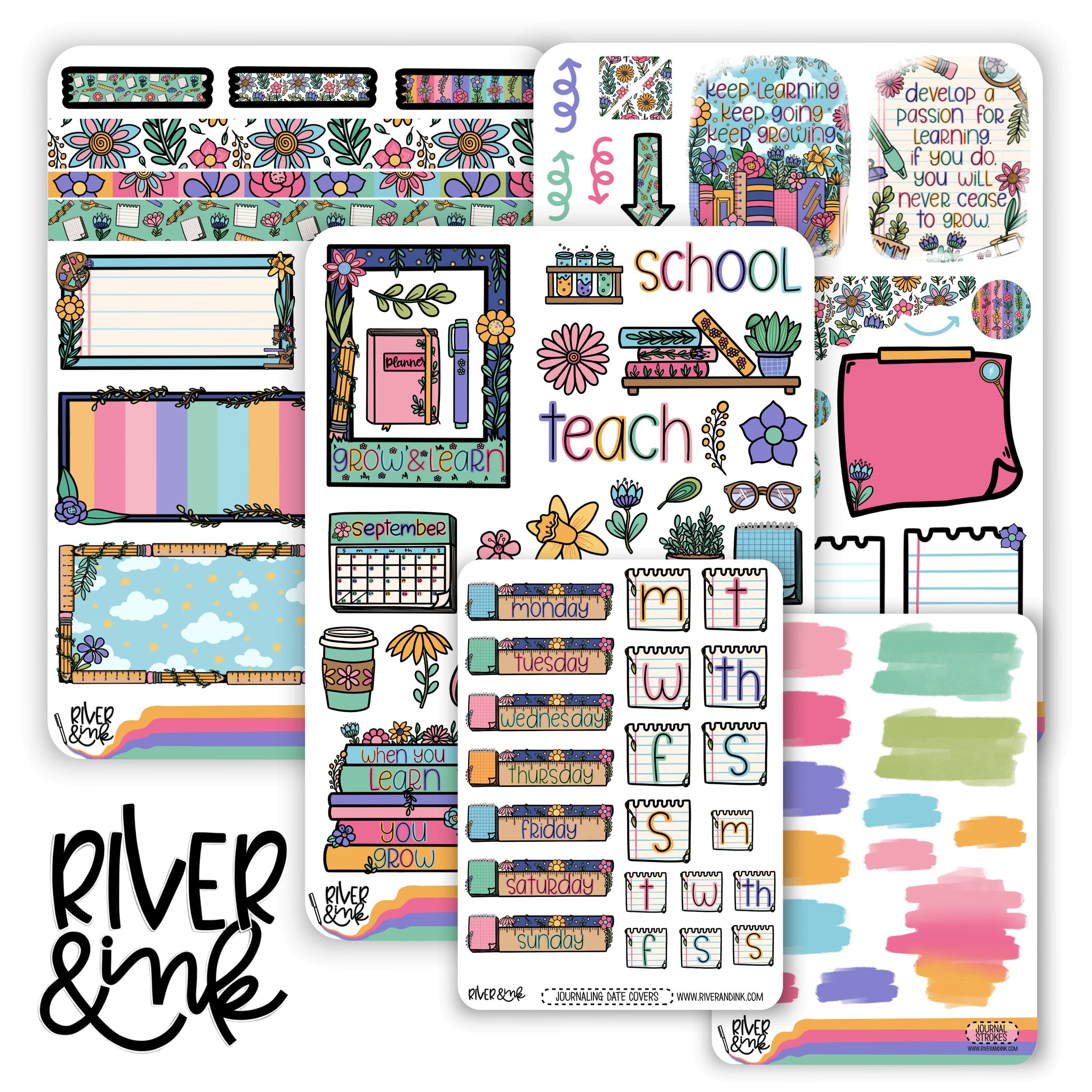 Learn and Grow | Journaling Stickers Kit