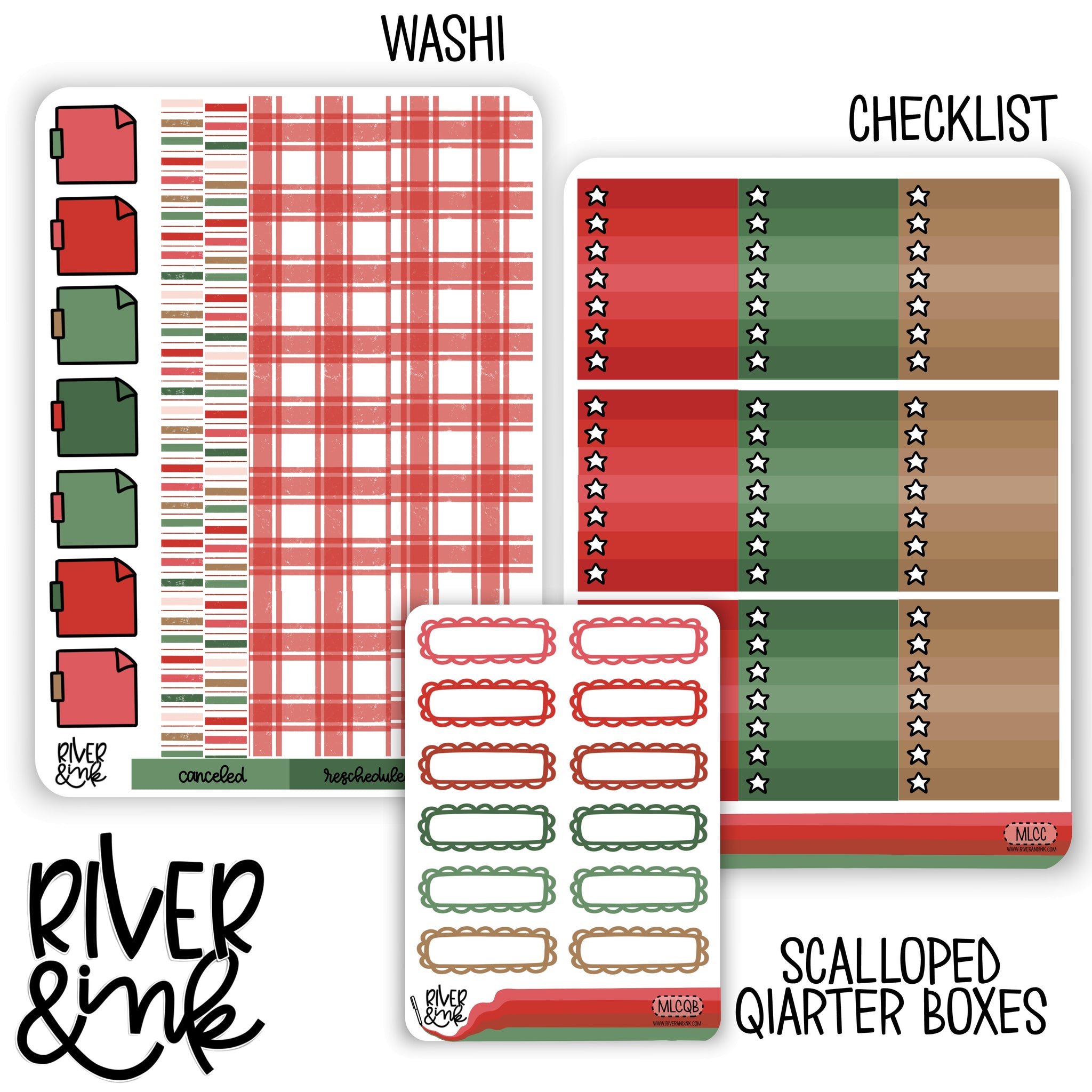 Merry Little Christmas | Weekly Vertical Planner Stickers Kit Add Ons